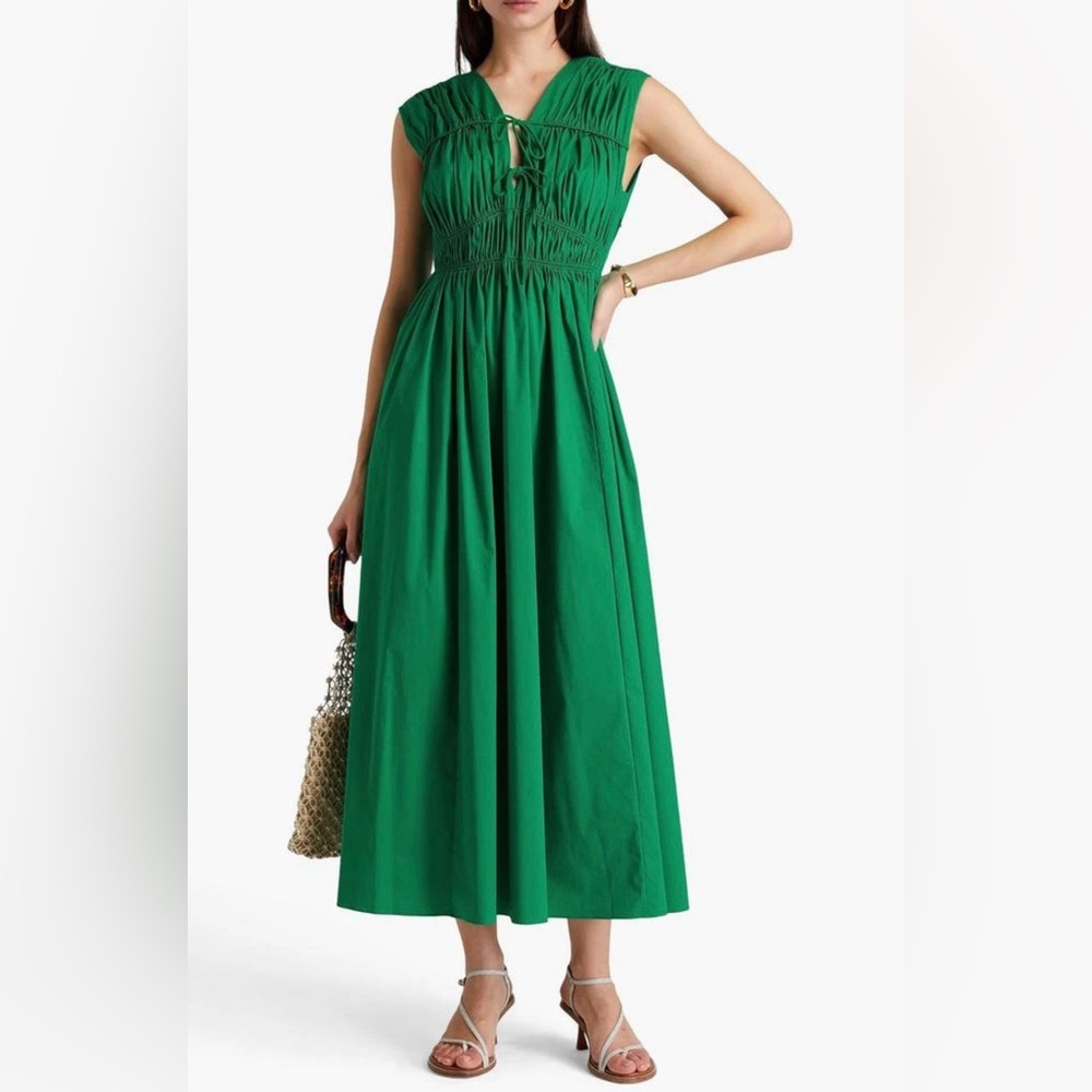 Diane Von Furstenberg Vibrant Green Maxi Dress